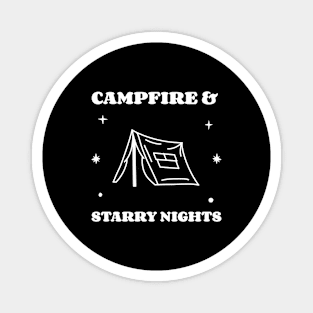 campfire and starry nights Magnet